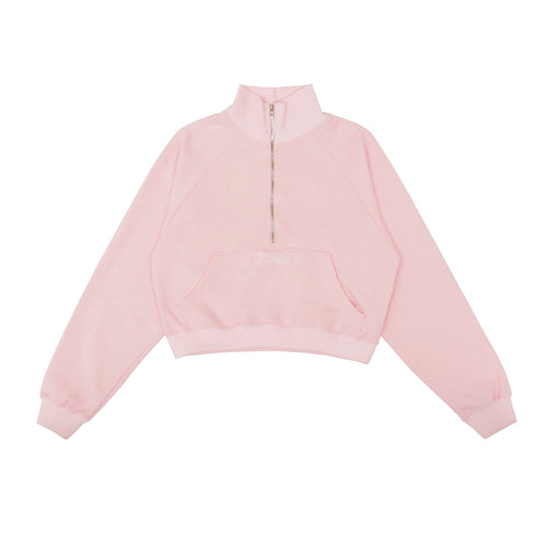 Logo Embroidered Half-zip Sweatshirt