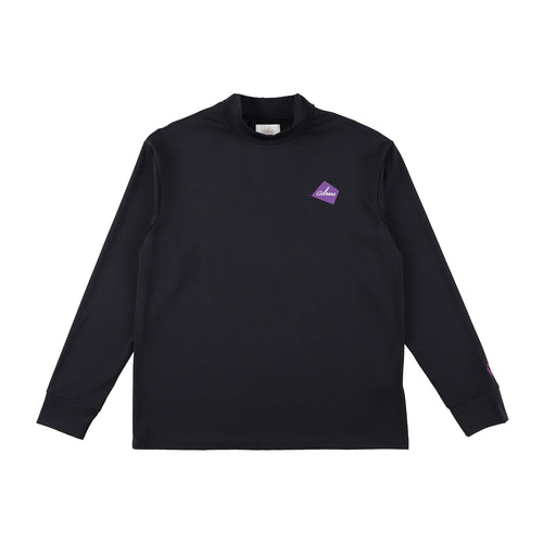 CLASSIC LOGO LONG SLEEVE MOCK NECK SHIRT  BLACK