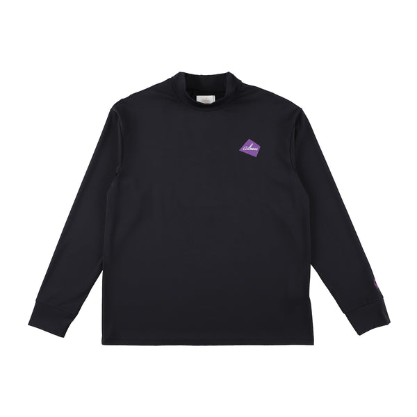 CLASSIC LOGO LONG SLEEVE MOCK NECK SHIRT  BLACK