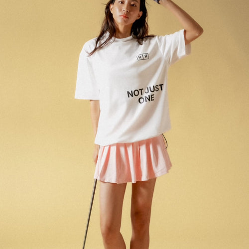 MESH SPONSORED MOCK TEE WHITE