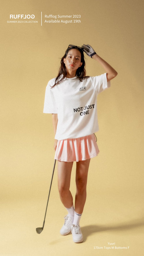 MESH SPONSORED MOCK TEE WHITE