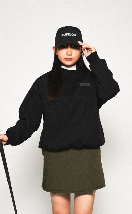 STRAIGHT QUILT PUFFER SKIRT KHAKI