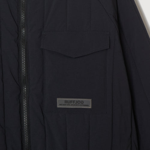 STRAIGHT QUILT PUFFER JACKET BLACK