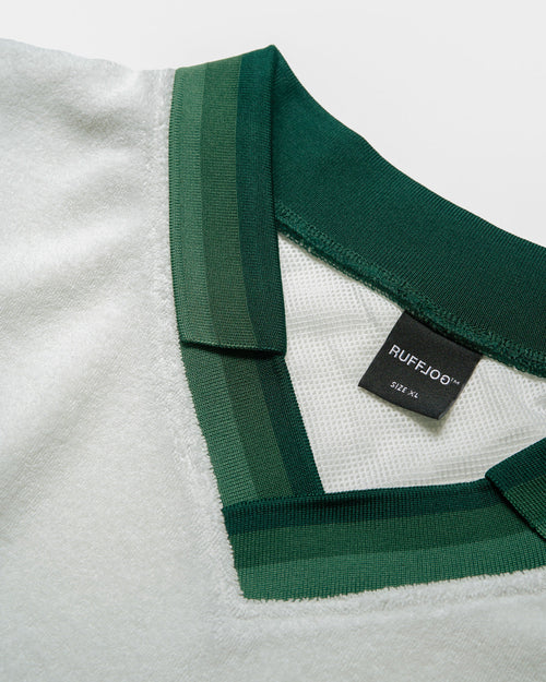 Tri-Collar Pile Mesh Polo Off White