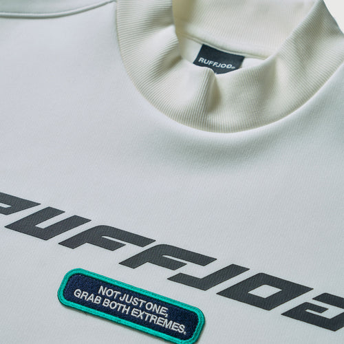 RACING LOGO L/S MOCK NECK SHIRTS WHITE