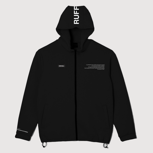 ZIP HOODIE JACKET BLACK