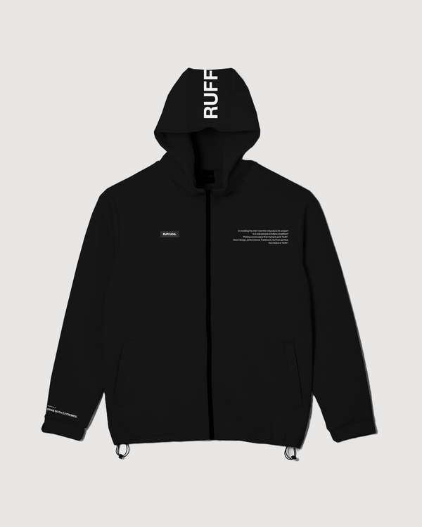 ZIP HOODIE JACKET BLACK