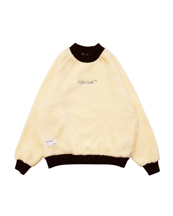 [WOMEN] #BI COLOR MOCK NECK PULLOVER OFF WHITE