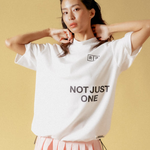 MESH SPONSORED MOCK TEE WHITE