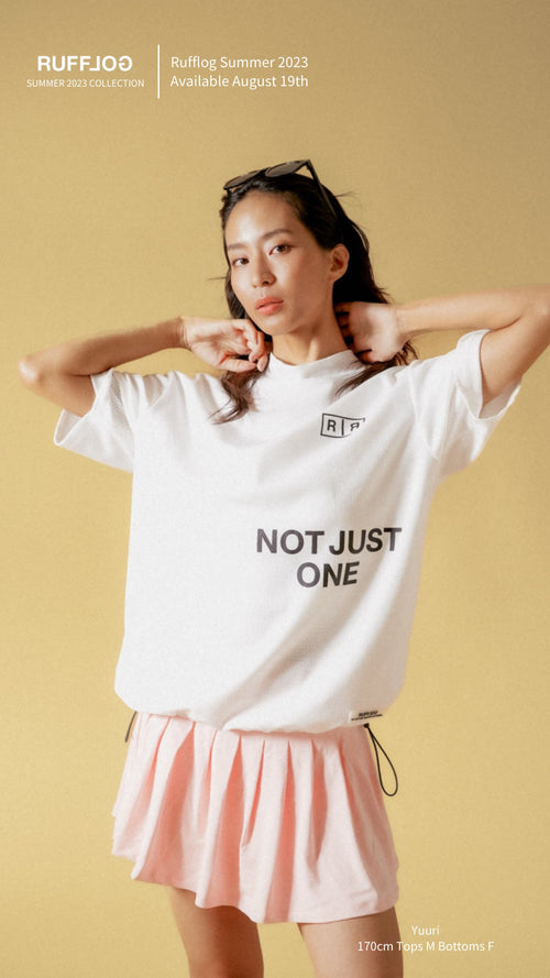 MESH SPONSORED MOCK TEE WHITE