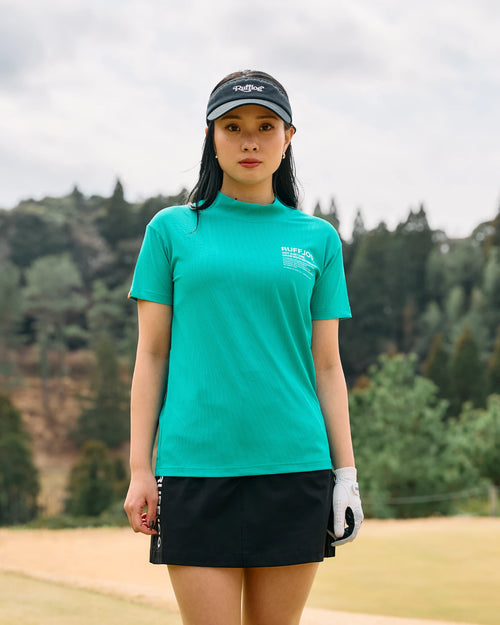 SQUARE LOGO MOCK NECK SHIRTS