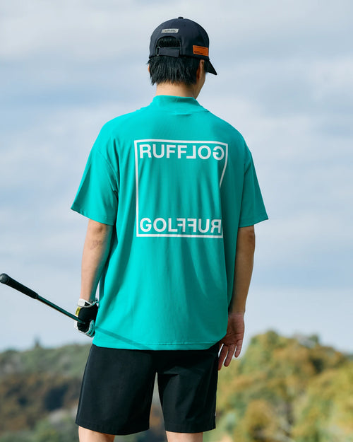 SQUARE LOGO MOCK NECK SHIRTS