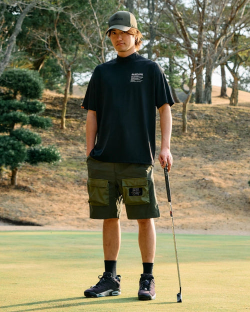 SQUARE LOGO MOCK NECK SHIRTS