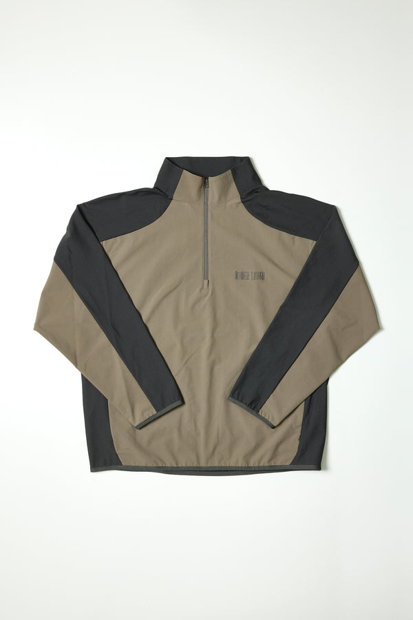 NYLON HALFZIP L/S PULLOVER Beige