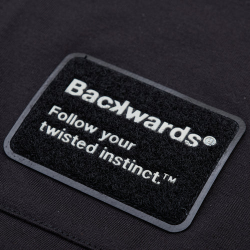 Statement Typo Back Print Solid Collar Shirt S/S_511-20004