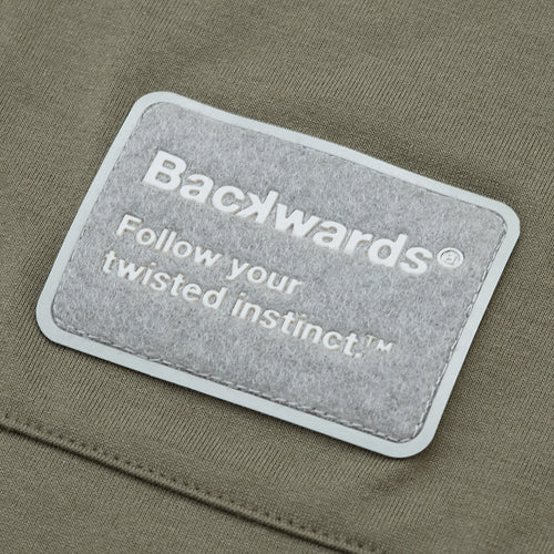 Statement Typo Back Print Solid Collar Shirt S/S_511-20004