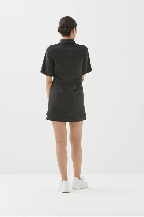 STRETCH SUEDE DRESS
