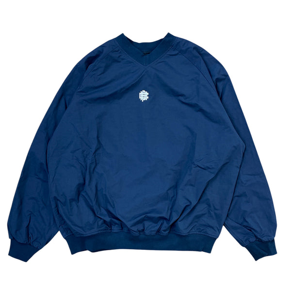 #OVERLAP LOGO NYLON PULLOVER NAVY