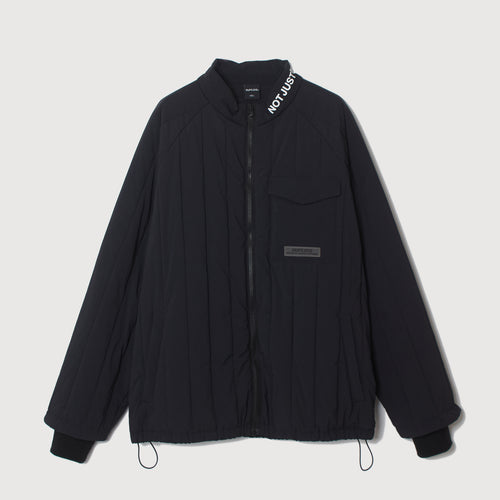 STRAIGHT QUILT PUFFER JACKET BLACK