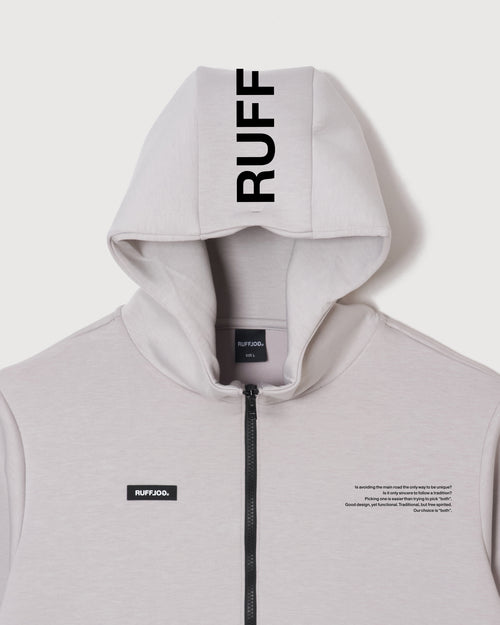 ZIP HOODIE JACKET BEIGE