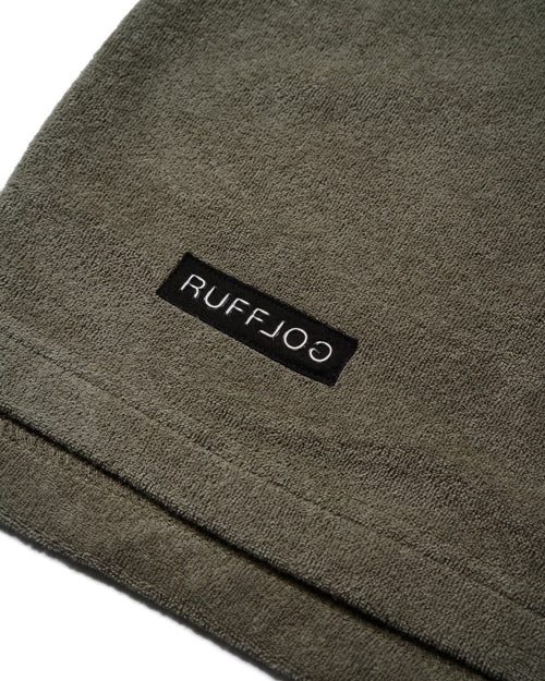 Pile Mesh #GOLF Polo Shirt Olive