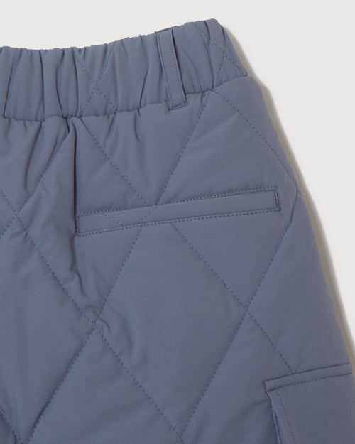 STRAIGHT QUILT PUFFER SKIRT GREY
