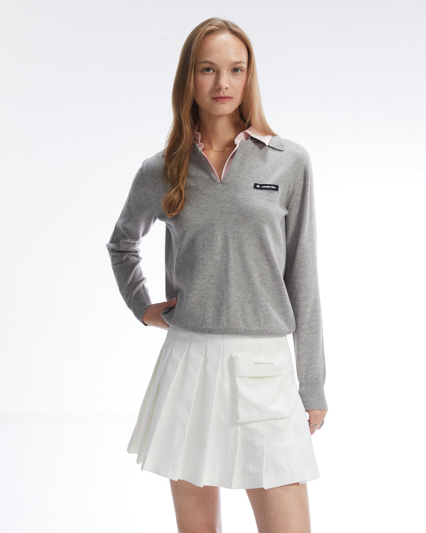 SHIRT LAYERED KNIT TOP