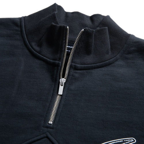 Heavy Weight Fill-in Logo Half Zip Sweat Black