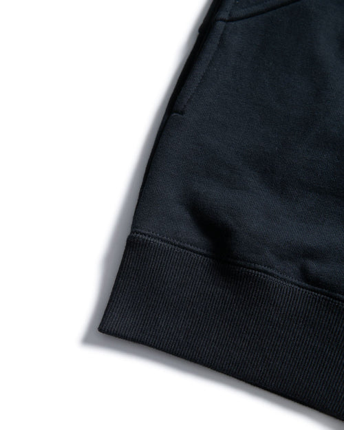 Heavy Weight Fill-in Logo Half Zip Sweat Black