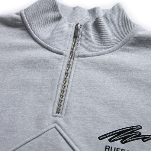 Heavy Weight Fill-in Logo Half Zip Sweat GRAY