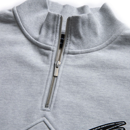 Heavy Weight Fill-in Logo Half Zip Sweat GRAY