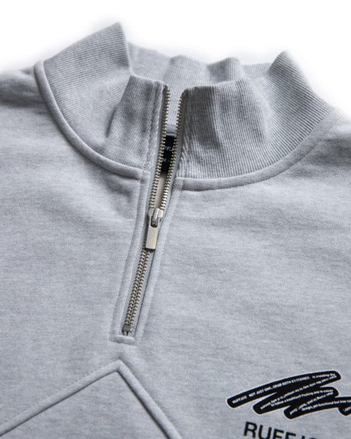 Heavy Weight Fill-in Logo Half Zip Sweat GRAY