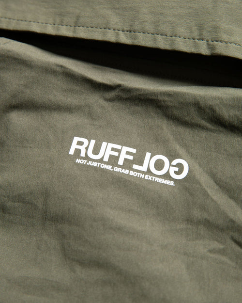 Stretch Nylon Coach Jacket Khaki