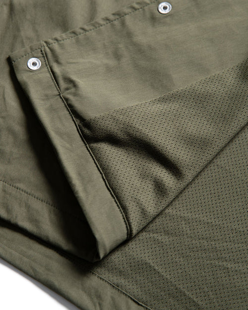 Stretch Nylon Coach Jacket Khaki