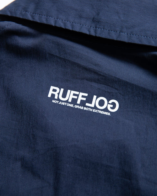 Stretch Nylon Coach Jacket Navy
