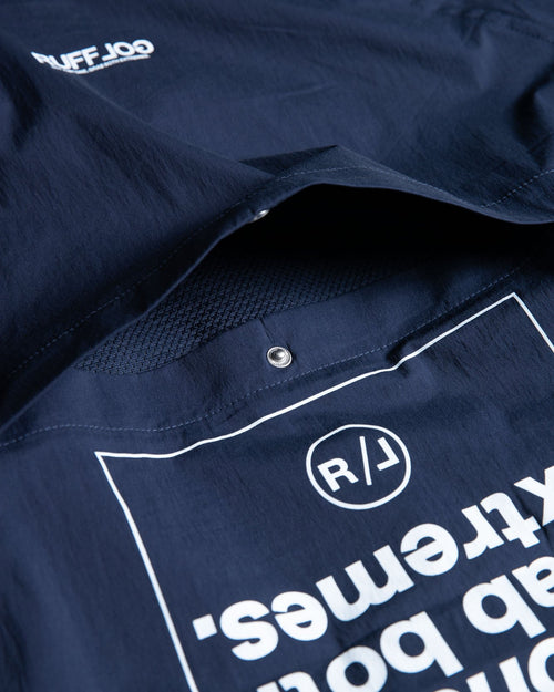 Stretch Nylon Coach Jacket Navy