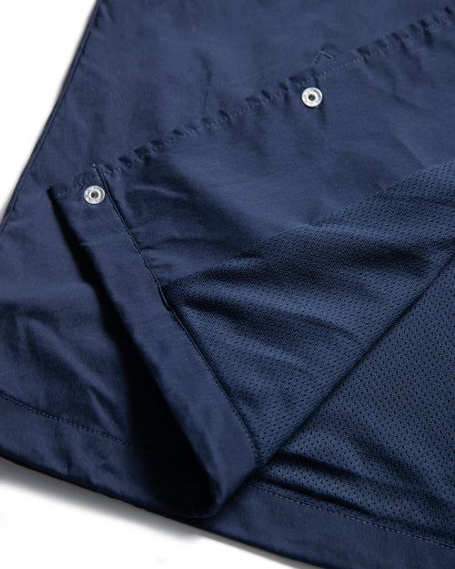 Stretch Nylon Coach Jacket Navy