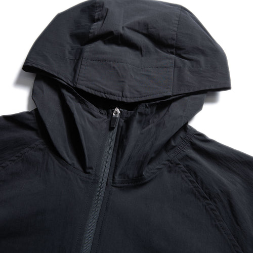 Stretch Nylon Fill-in Logo Anorak BLACK