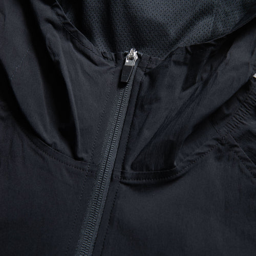 Stretch Nylon Fill-in Logo Anorak BLACK