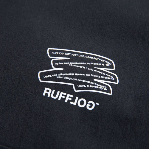 Stretch Nylon Fill-in Logo Anorak BLACK