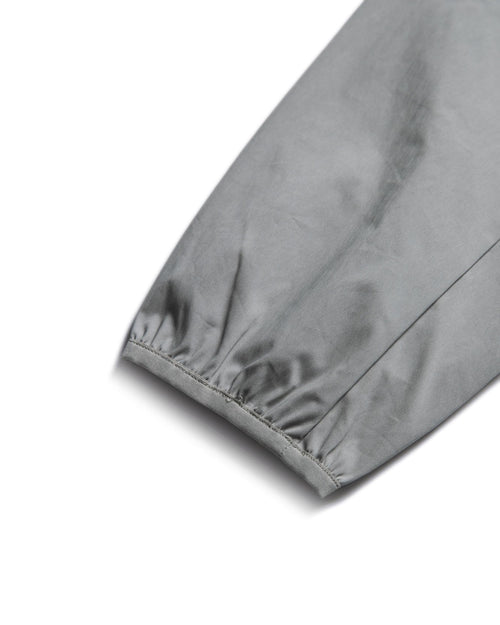 Stretch Nylon Fill-in Logo Anorak Gray Beige