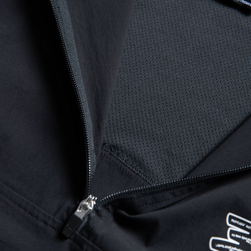 Stretch Nylon Fill-in Logo Anorak BLACK