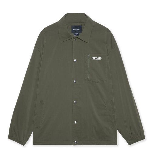 Stretch Nylon Coach Jacket Khaki