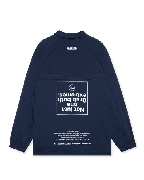 Stretch Nylon Coach Jacket Navy