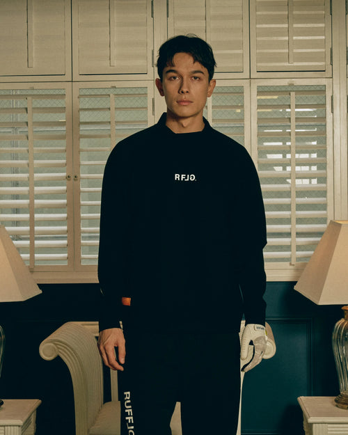 RFLG LOGO RAGLAN L/S MOCK NECK