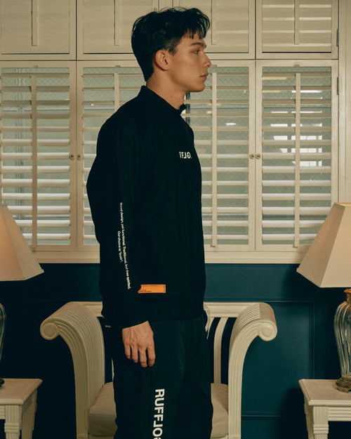 RFLG LOGO RAGLAN L/S MOCK NECK