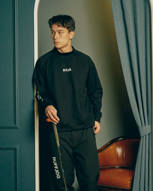 RFLG LOGO RAGLAN L/S MOCK NECK