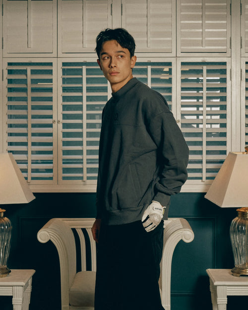 RFLG SIDE ZIP MOCK NECK SWEAT