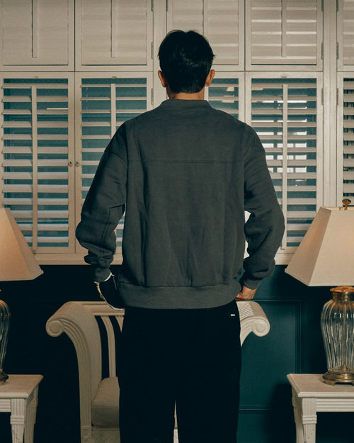 RFLG SIDE ZIP MOCK NECK SWEAT