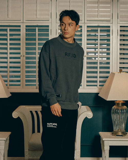 RFLG SIDE ZIP MOCK NECK SWEAT